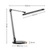 LED-SKRIVBORDSLAMPA RINK - aluminiumfärg/svart, Modern, metall/plast (37/20/40-70cm) - Mömax
