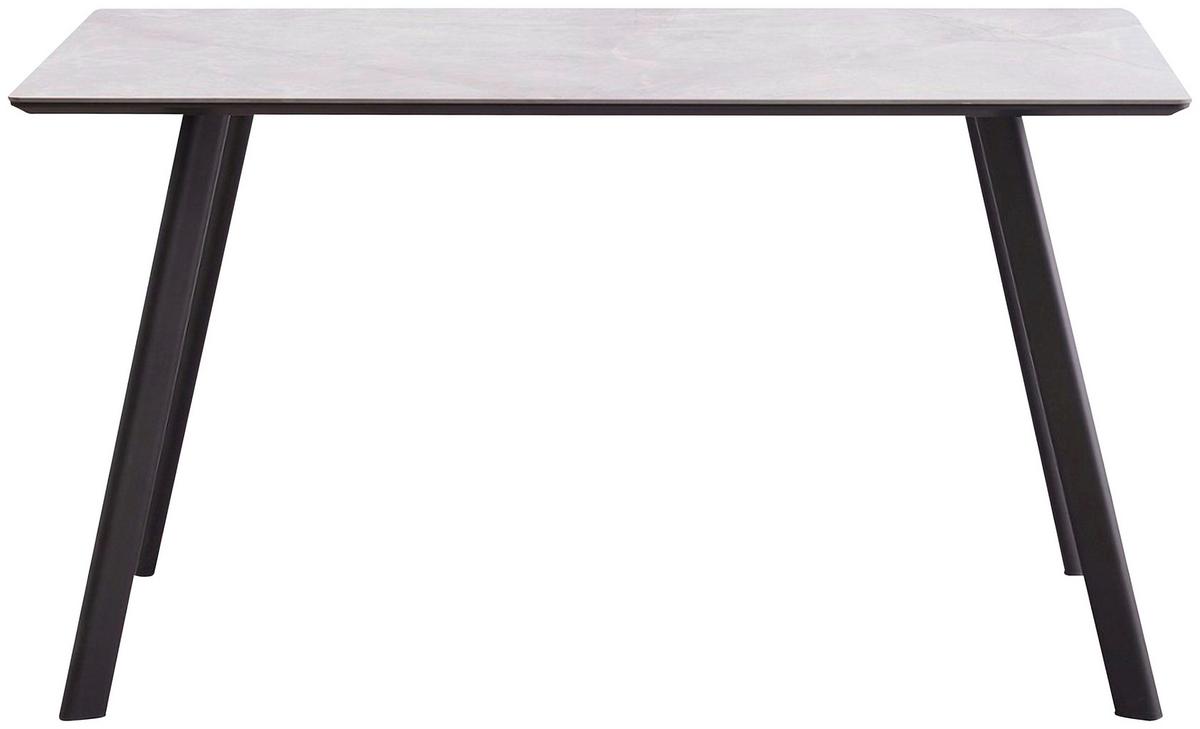 Jedilna Miza George, Črna, Siva, 140x80 - siva/črna, Konvencionalno, kovina/leseni material (140/76/80cm) - Mömax