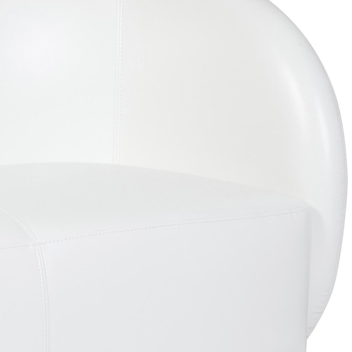 Dvosed Lucia, Bela - barve kroma/bela, Moderno, kovina/tekstil (118/85/58cm) - MID.YOU