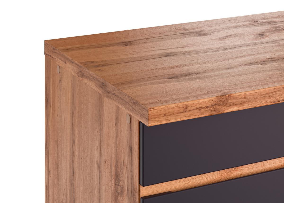 Küchenblock Turin ohne Geräte ca. 240 cm Grau/Eiche - Eiche Wotan/Grau, Design, Holzwerkstoff (240cm) - Held