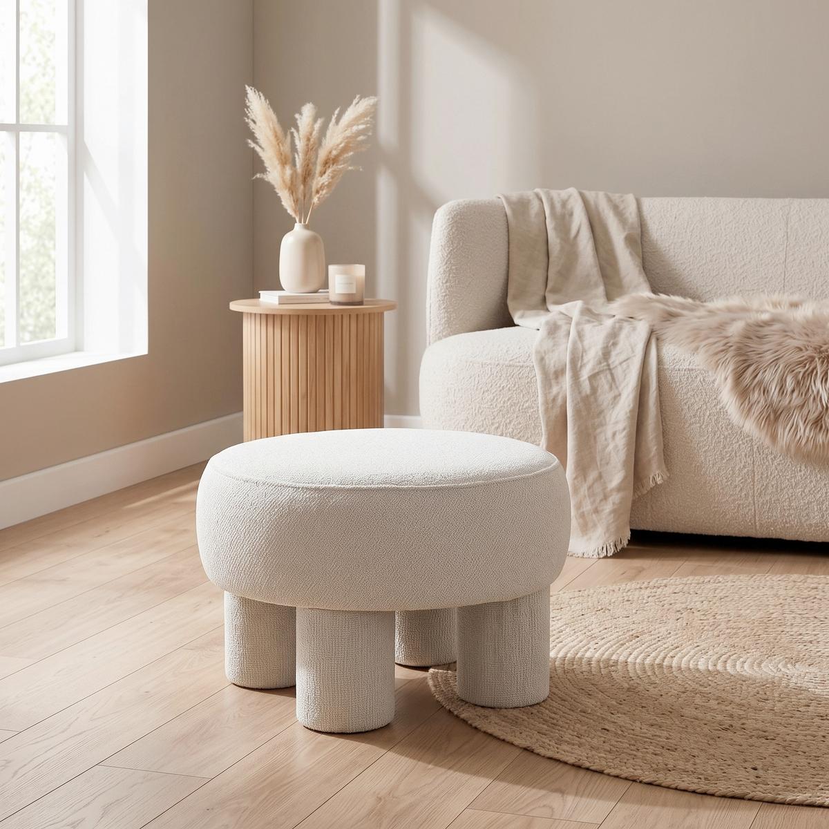 Hocker Trent -Trend- - Beige, Lifestyle, Holzwerkstoff/Textil (51/32cm) - Mömax