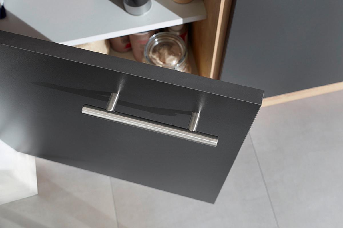 Kuhinjski Blok Z Aparati Merle, 310cm - barve nerjavečega jekla/siva, Basics, kovina/steklo (310cm) - Respekta