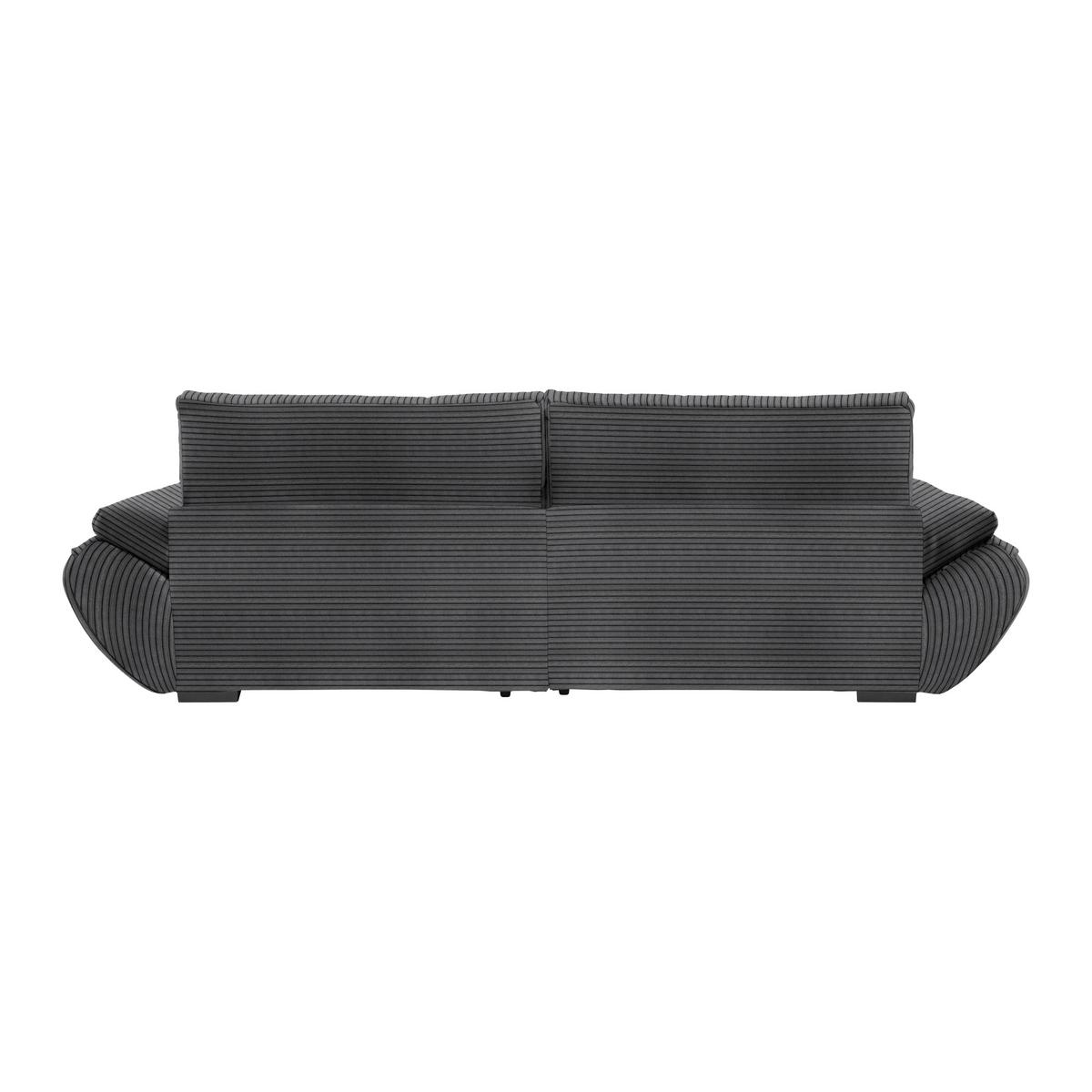 Wohnlandschaft Vivo Anthrazit - Anthrazit/Schwarz, MODERN, Kunststoff/Textil (317/63/179cm) - Based