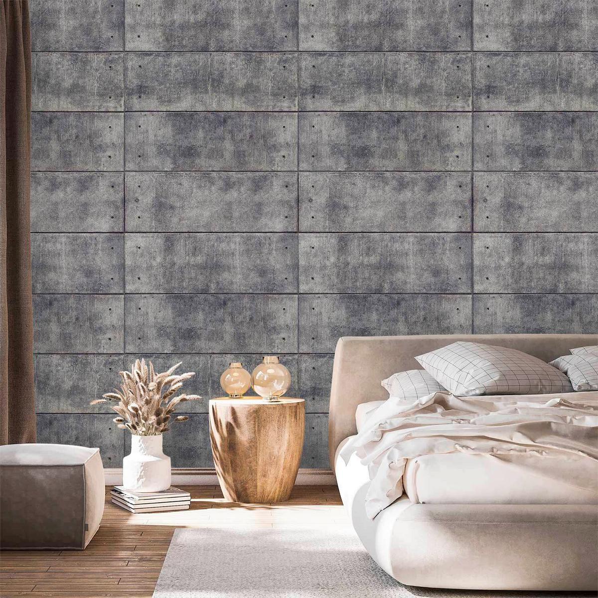 Fototapeta Grey Fortress, 250x175cm - temno siva/svetlo siva, Trendi, tekstil (250/175cm) - artgeist