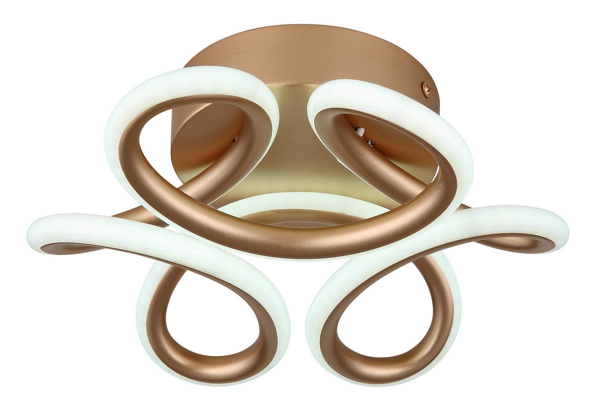 Led-deckenleuchte 67386-24ch Melisand - Weiss/Champagner, Design, Kunststoff/Metall (26/10cm) - Globo