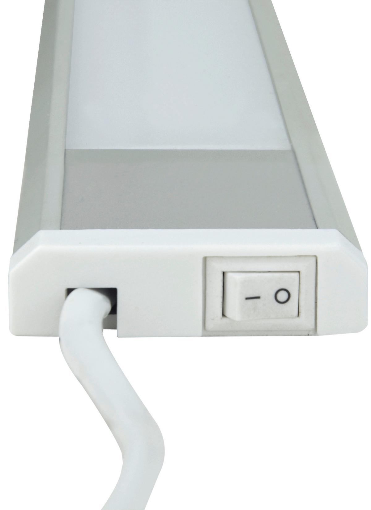 Lichtleiste Weiß max. 15 Watt - Weiß, Basics, Kunststoff/Metall (90/5/1,3cm)