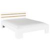 Krevet Foster - bijela/hrast Artisan, Konvencionalno, drvni materijal (160/200cm) - Modern Living