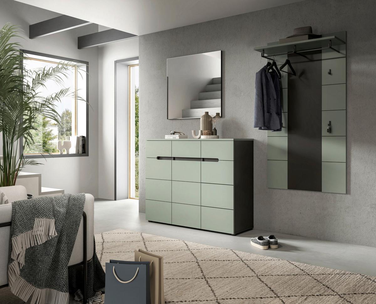 Omara Za Čevlje Canu, Sivozelena - črna, Design, umetna masa/leseni material (120/94/37cm) - Livetastic