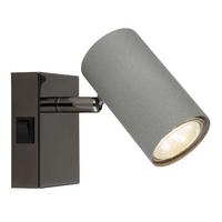 Strahler Robby Grau/Schwarzchrom max. 25 W - Schwarzchrom/Grau, Design, Metall (7/12/10cm) - Globo