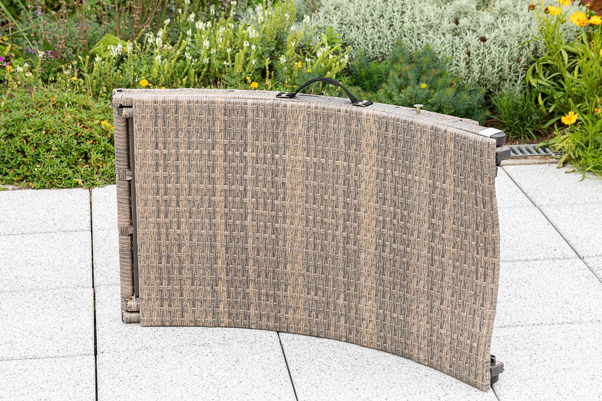 Vrtni Ležalnik Waikiki - siva/naravne barve, Moderno, kovina/umetna masa (172/62/54cm) - Gardenson