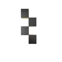 Set Kuhinjskih Zgornjih Omaric Merle, 4 Kos - srebrne barve/črna, Basics, kovina/leseni material (100/224,4/34,6cm) - Respekta