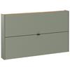 Hängeschuhschrank Ameca Taupe/Eichefarben - Taupe/Eichefarben, MODERN, Holzwerkstoff/Metall (140/83/18cm) - Premium Living