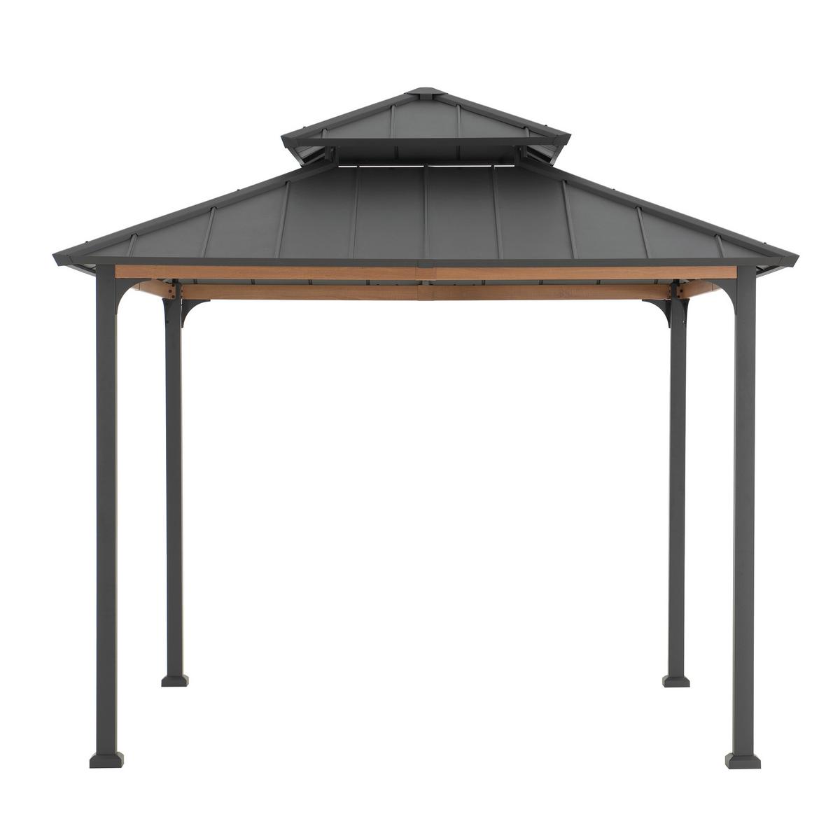Pavillon Gazebo Pasu Anthrazit - Anthrazit, Basics, Metall (300/295/300cm) - Modante