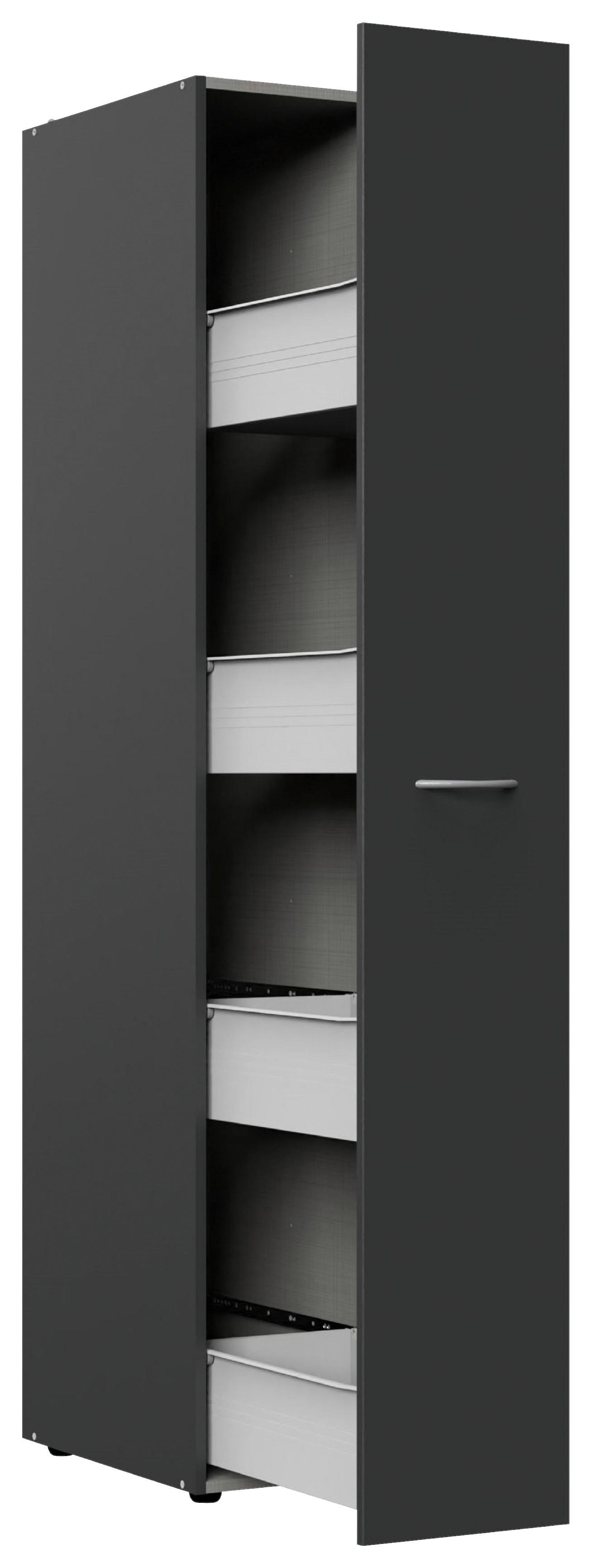 Kihúzható Kamraszekrény Mrk - grafitszürke/alumíniumszínű, Konventionell, műanyag/faalapú anyag (30/185/54cm) - Mömax