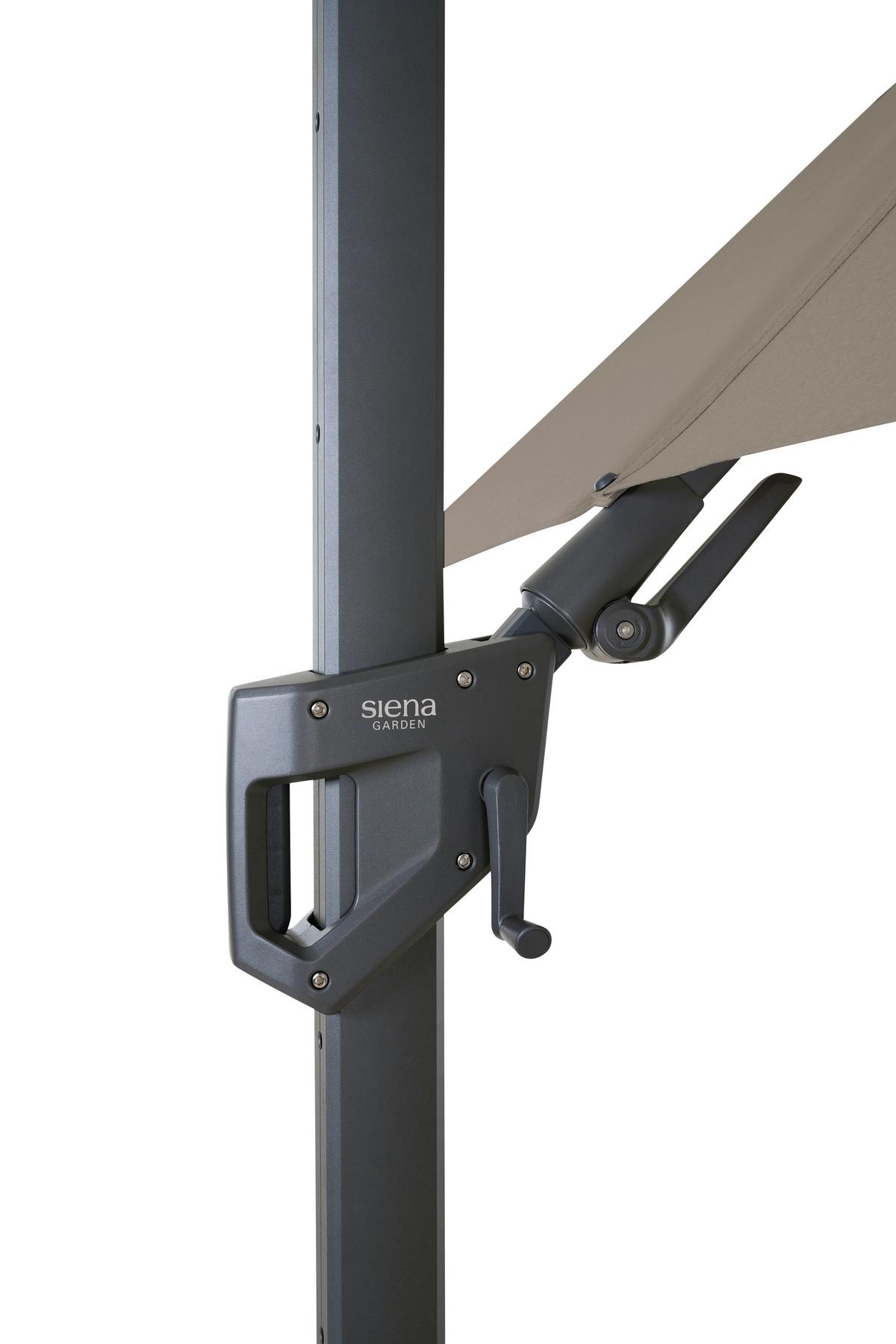 AMPELSCHIRM T50071 - Taupe/Anthrazit, MODERN, Textil/Metall (300/300cm) - Siena Garden