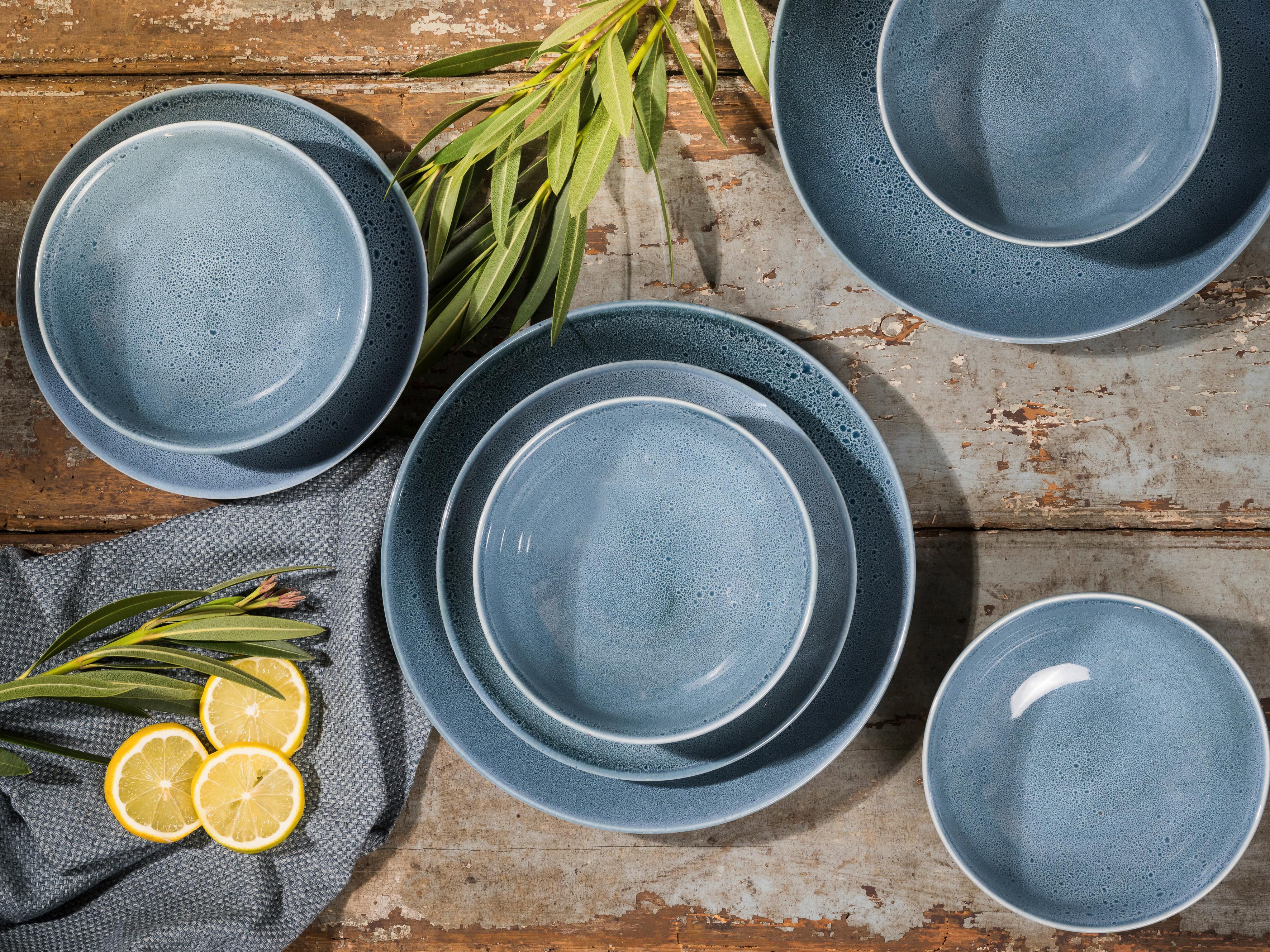 Jedilni Servis Reactive Nostalgic Blau, 12-Delni - modra, keramika - Creatable