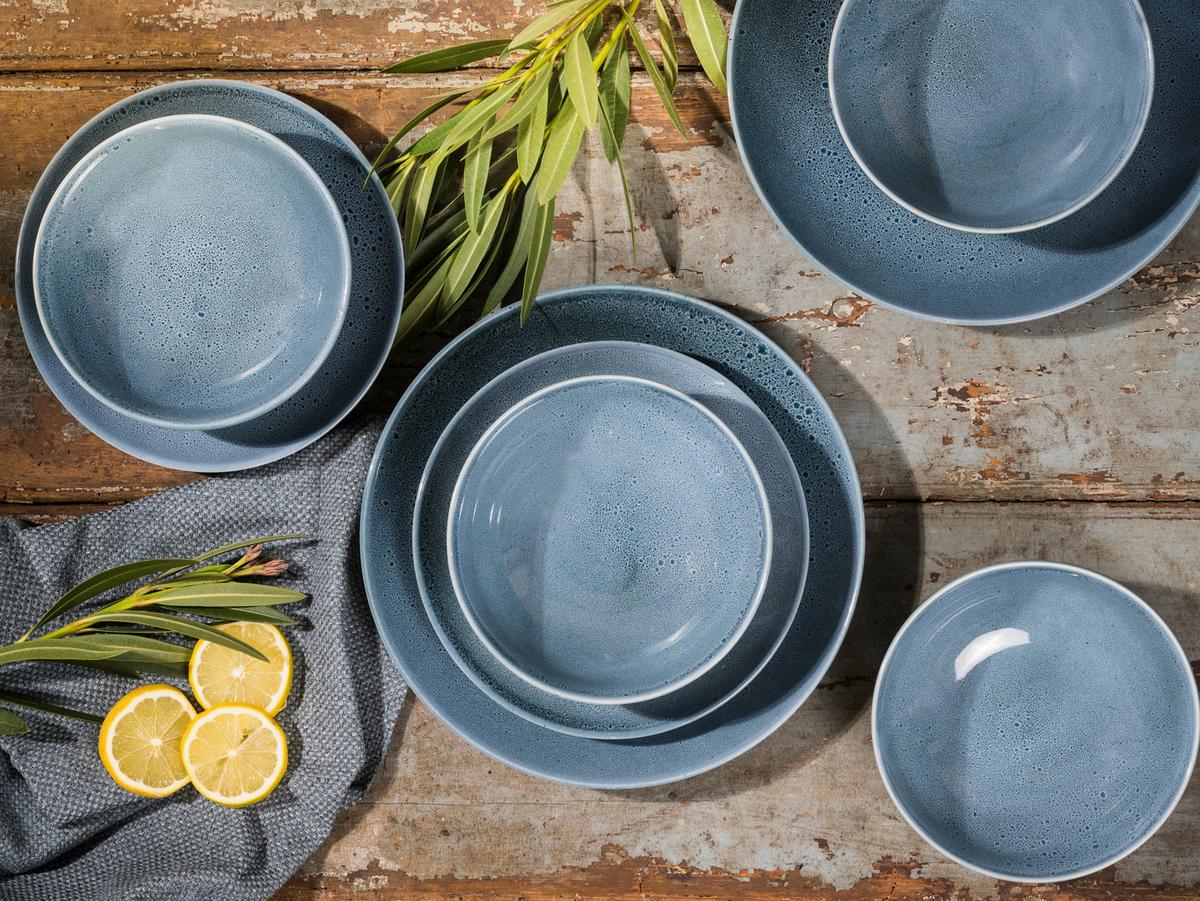 Jedilni Servis Reactive Nostalgic Blau, 12-Delni - modra, keramika - Creatable