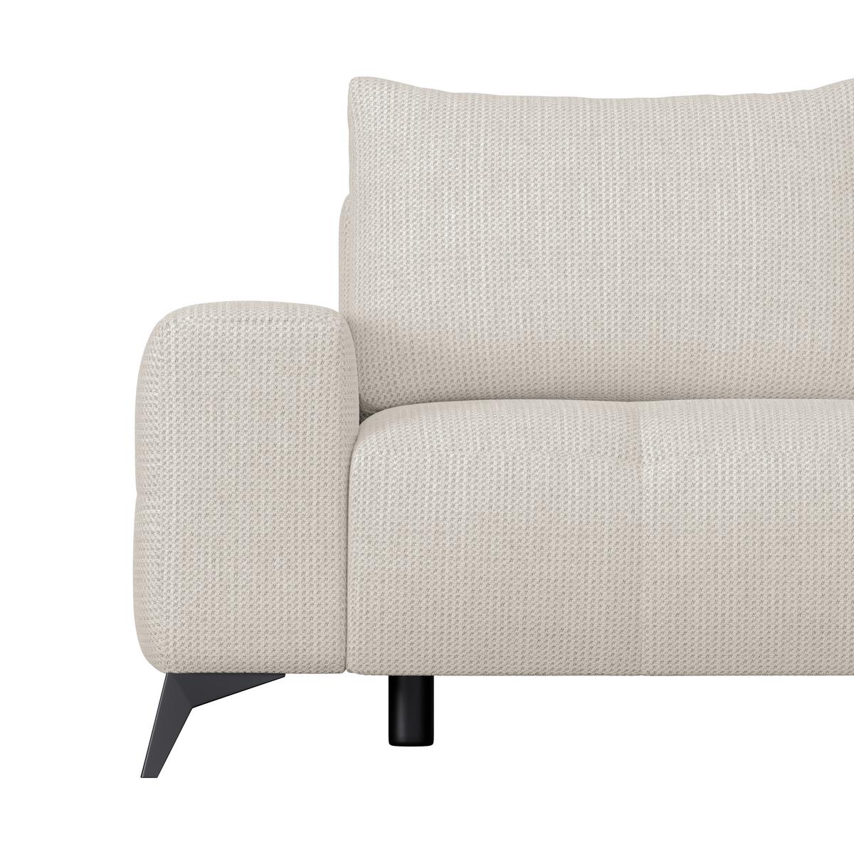 Kutna Garnitura Mauro - boje sedefa/crna, Trend, tekstil/metal (290/175cm) - Luca Bessoni