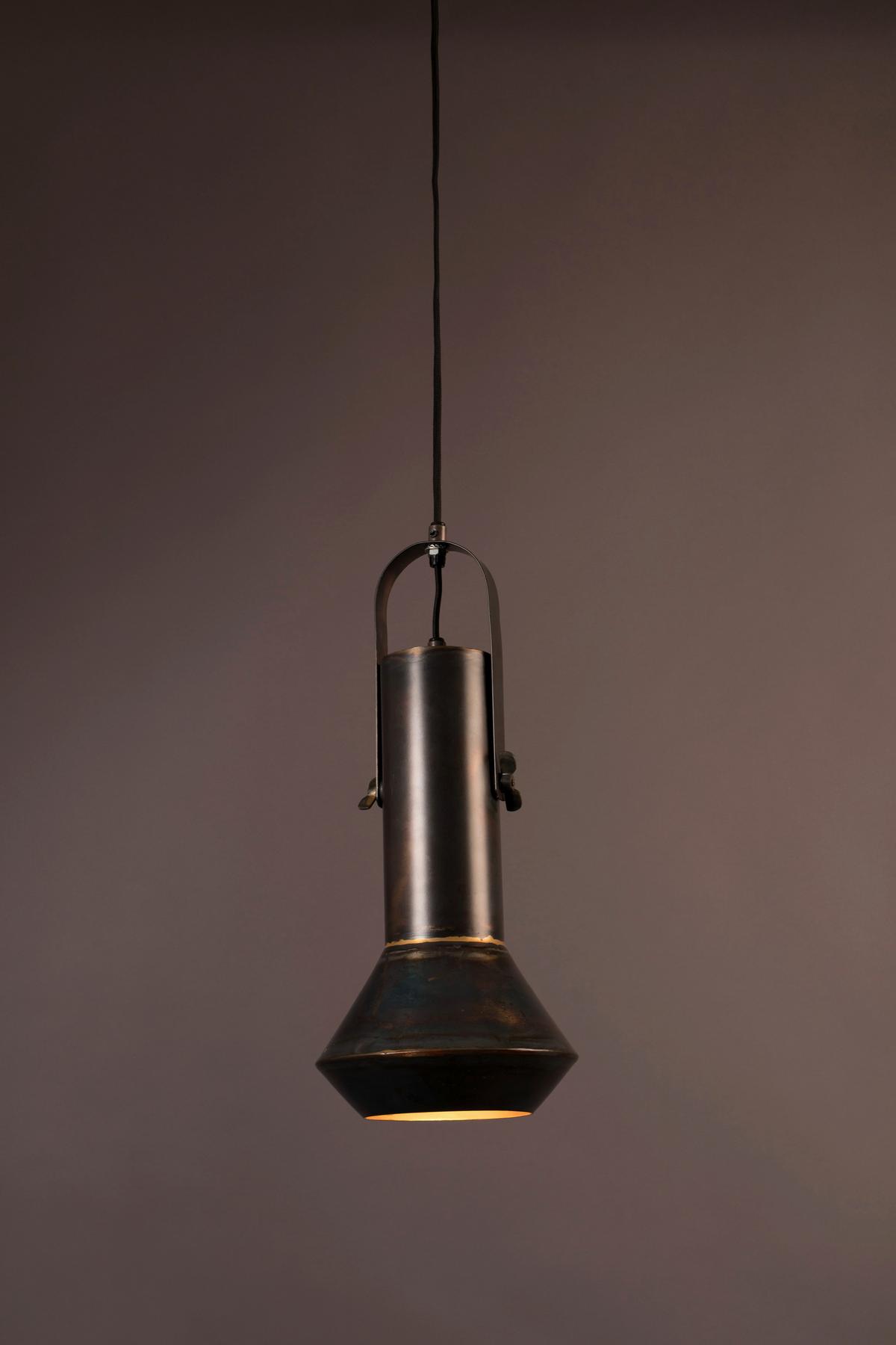 LAMPA WISZĄCA PENDANT LAMP VOX - czarny/złoty, Design, metal (20/126cm) - Zuiver