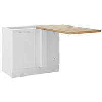 Ormar Kutni Donji Turin - bijela/hrast Artisan, Trend, drvni materijal/metal (110/90/60cm)