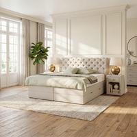 Boxspringbett Beige Ca. 160x200cm - Beige, Konventionell, Holz/Holzwerkstoff (160/200cm) - Premium Living