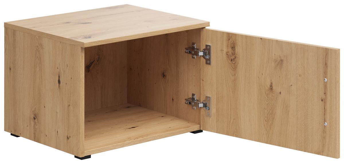 Aufsatzschrank Multistauraum Eiche Artisan - Schwarz/Eiche Artisan, Modern, Holzwerkstoff/Kunststoff (50/35/40cm) - Premium Living