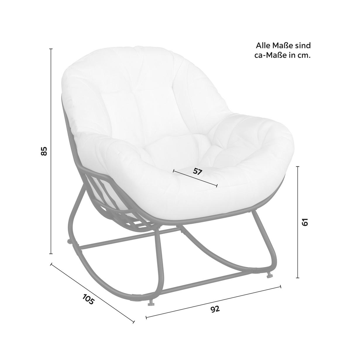Set balcon Isabel - crem/negru, Modern, metal/textil - Bessagi Garden