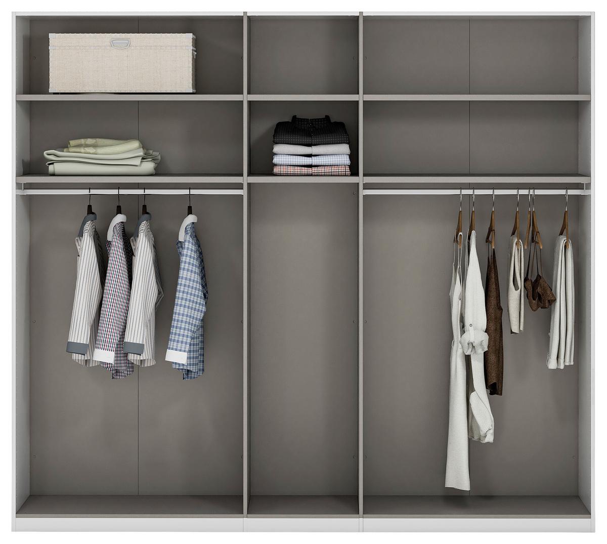 SZAFA UCHYLNA AMETISTA - biały wysoki połysk/czarny, Design, materiał drewnopochodny/metal (250/223/62cm) - Novel