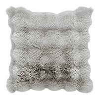 Műszőrme Díszpárna Bella 45/45 - szürke, Modern, textil (45/45cm) - Premium Living
