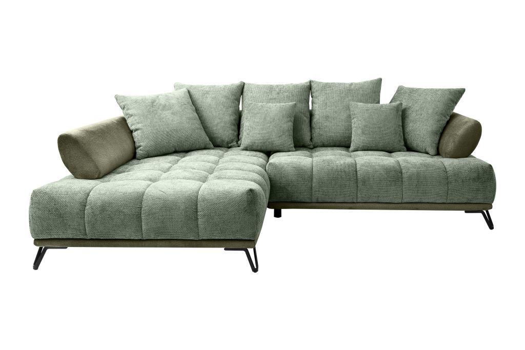 Kutna Garnitura Largo N - zelena/crna, Moderno, tekstil/metal (184/262cm) - Modern Living