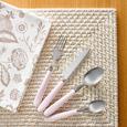 Bestecket Clara aus Edelstahl, 24-teilig - Edelstahlfarben/Rosa, ROMANTIK / LANDHAUS, Kunststoff/Metall - Mömax modern living Bestecket Clara aus Edelstahl, 24-teilig - Edelstahlfarben/Rosa, ROMANTIK / LANDHAUS, Kunststoff/Metall - Mömax modern living