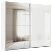 DULAP USI CULISANTE FELDKIRCH - argintiu/alb, Modern, sticlă/material pe bază de lemn (271/229/62cm)