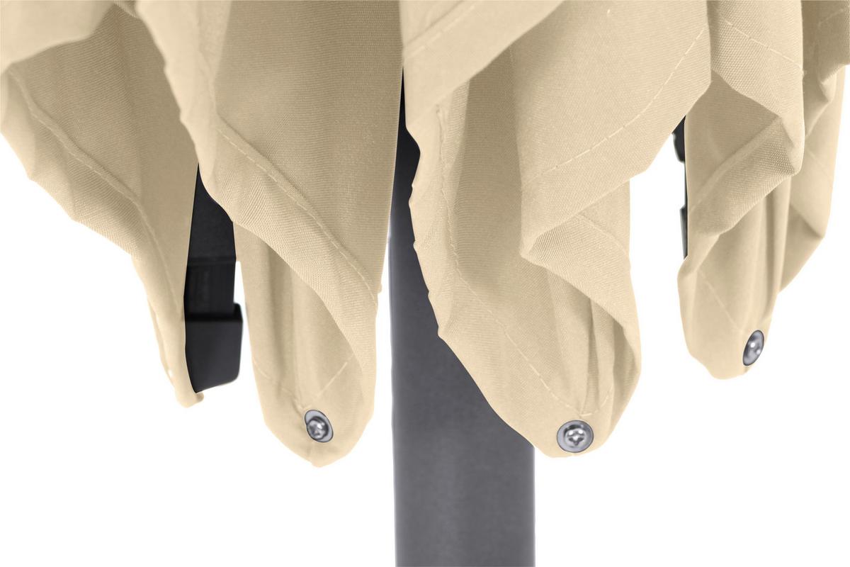 Sonnenschirm BHT: 250x258x250 cm Anthrazit/Beige - Anthrazit/Beige, KONVENTIONELL, Textil/Metall (250/250cm) - Siena Garden