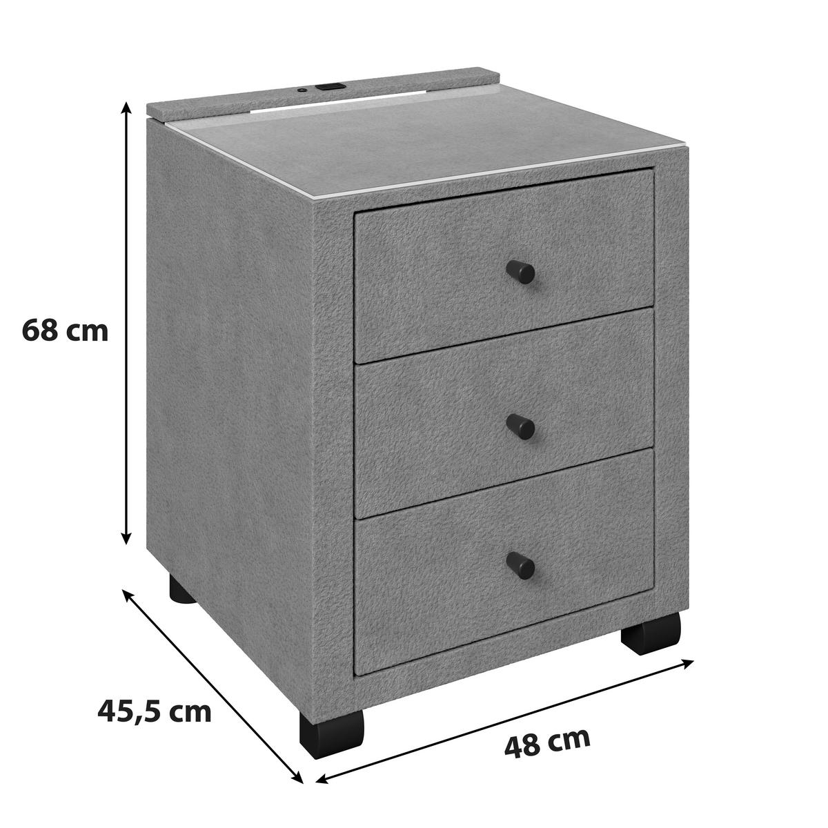 Nočna Omarica Elysia, Zelena - zelena, Trend, kovina/umetna masa (48/68/45,5cm) - Premium Living