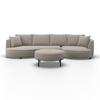 SOFFA NILAS - beige/svart, Modern, metall/trä (322/154cm) - Bessagi Home