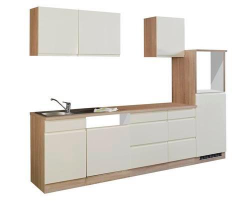 Küchenleerblock "Cardiff" Creme/Eiche - Creme/Sonoma Eiche, Basics, Holzwerkstoff (280cm) - Held
