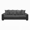 Bigsofa Matteo Graphitfarben - Graphitfarben/Schwarz, MODERN, Holz (246/93/124cm) - Based
