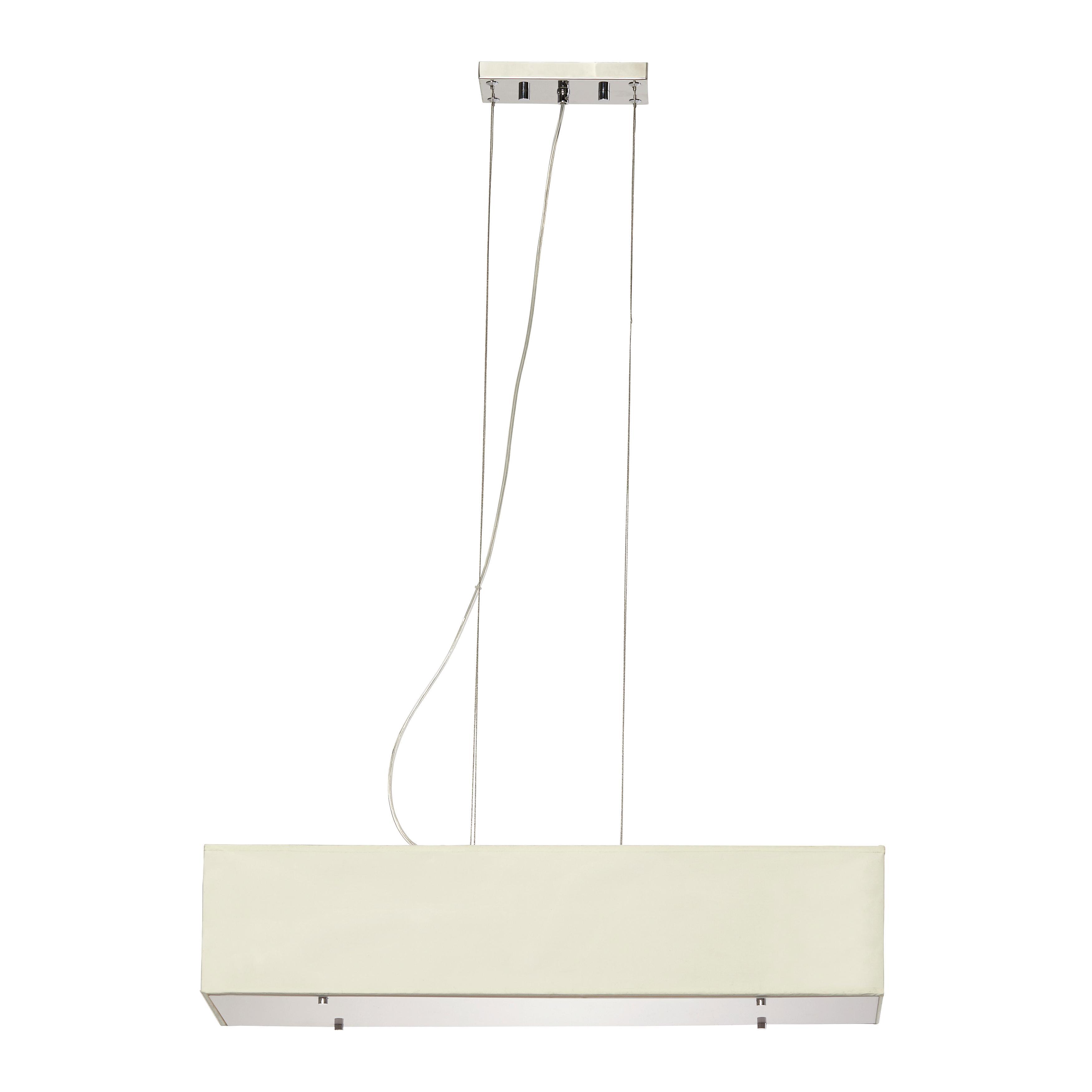 Hängeleuchte max. 40 Watt 'Agneta' - Beige, Textil/Metall (72/22/160cm) - Bessagi Home