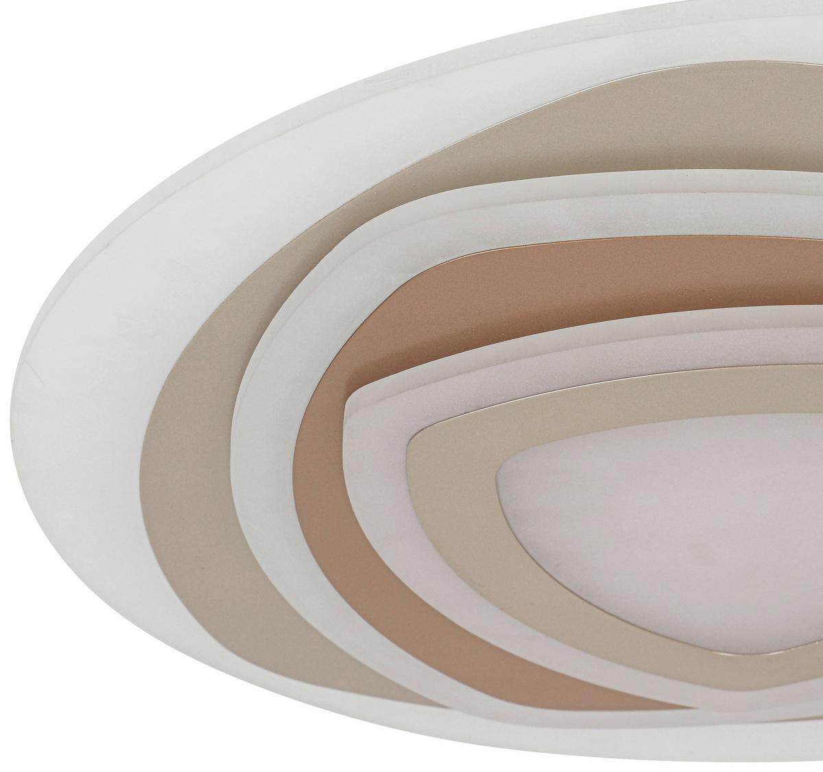 LAMPA SUFITOWA ELLA - biały/cappuccino, Trend, tworzywo sztuczne/metal (50/6cm) - Novel