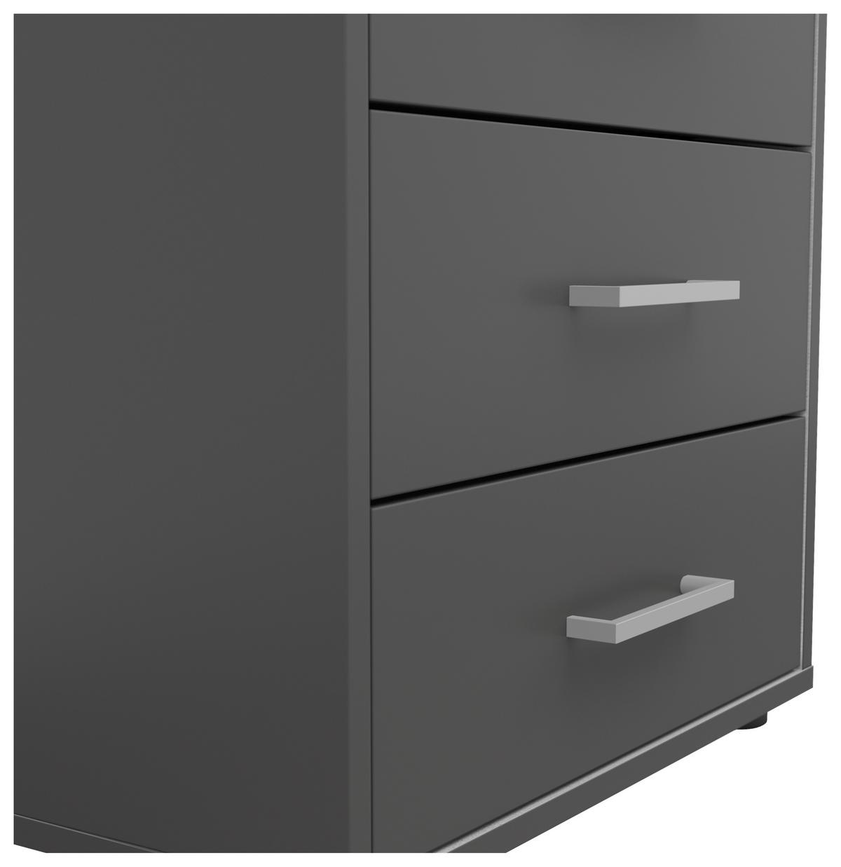 NOPTIERA SMART 3 - antracit/gri-alb, Basics, material pe bază de lemn (50/54/35cm) - Modern Living