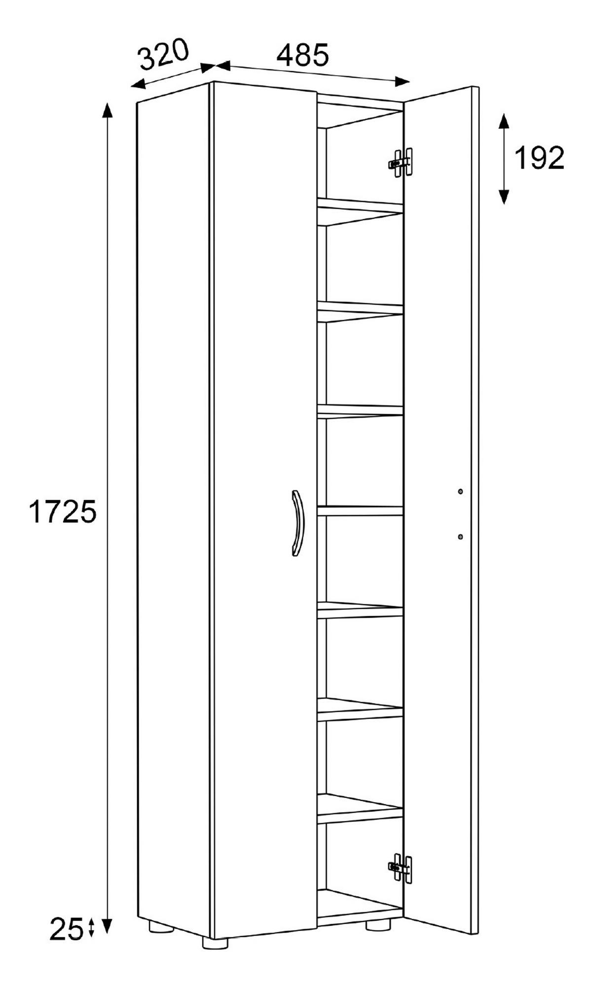 Omara Za Čevlje Ulas, Siva - siva/barve aluminija, Moderno, kovina/umetna masa (49/173/30cm) - MID.YOU