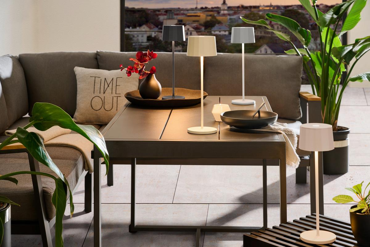 LAMPA STOŁOWA Z AKUMULATOREM PLEAT - czarny, Design, tworzywo sztuczne/metal (11/35cm) - Dieter Knoll