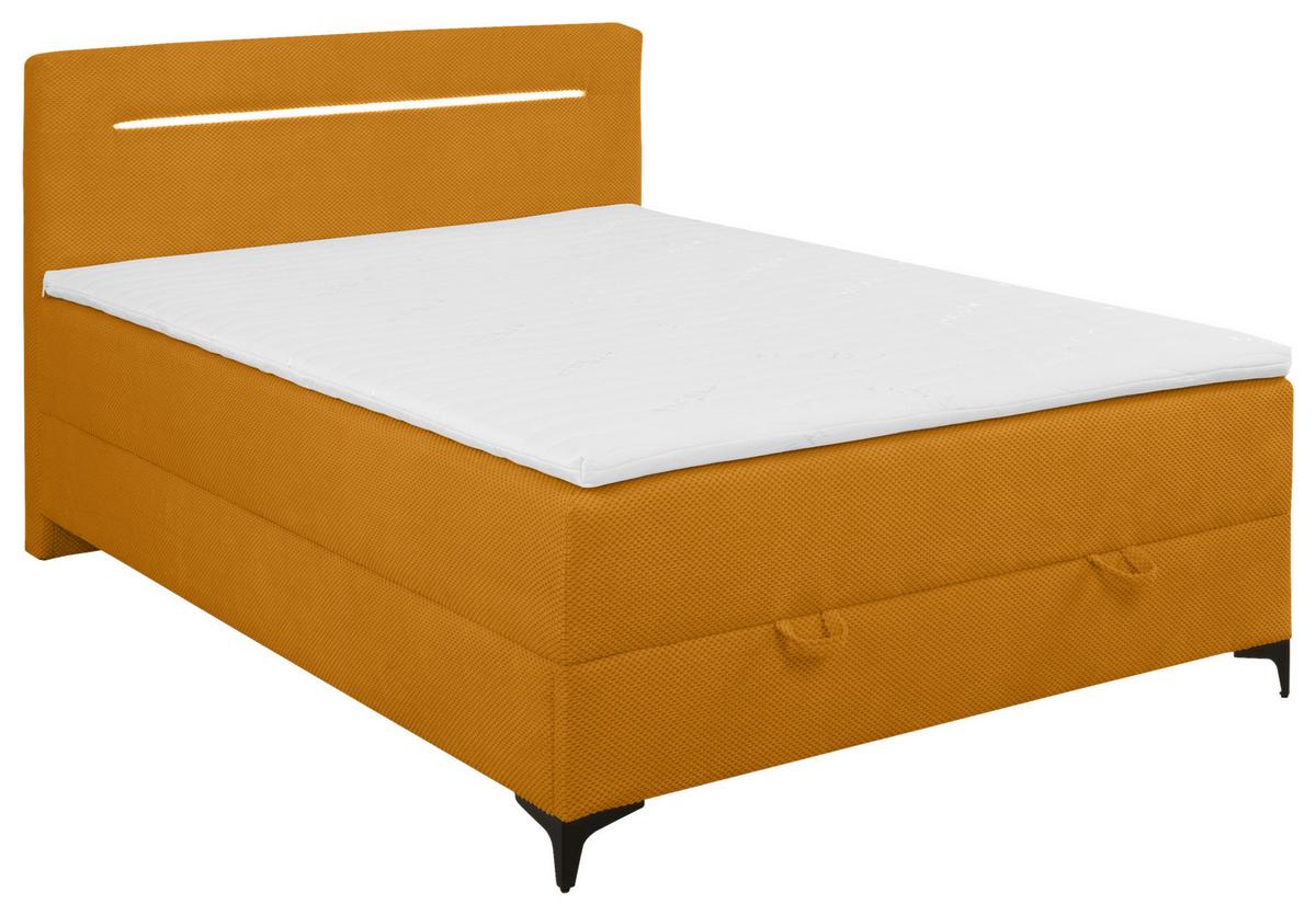 Box Krevet Jerry - boje senfa/crna, Konvencionalno, tekstil (100/200cm) - Mömax