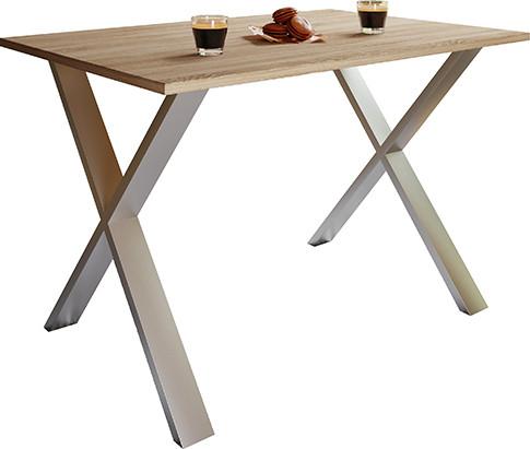 Jedilna Miza Xona, Hrast, Srebrna - srebrne barve/hrast sonoma, Basics, leseni material (110/50/76cm) - MID.YOU