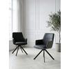 STOL MED ARMSTÖD JOSY -BASED- - grå/svart, Design, metall/läder (57/86/61cm) - Based