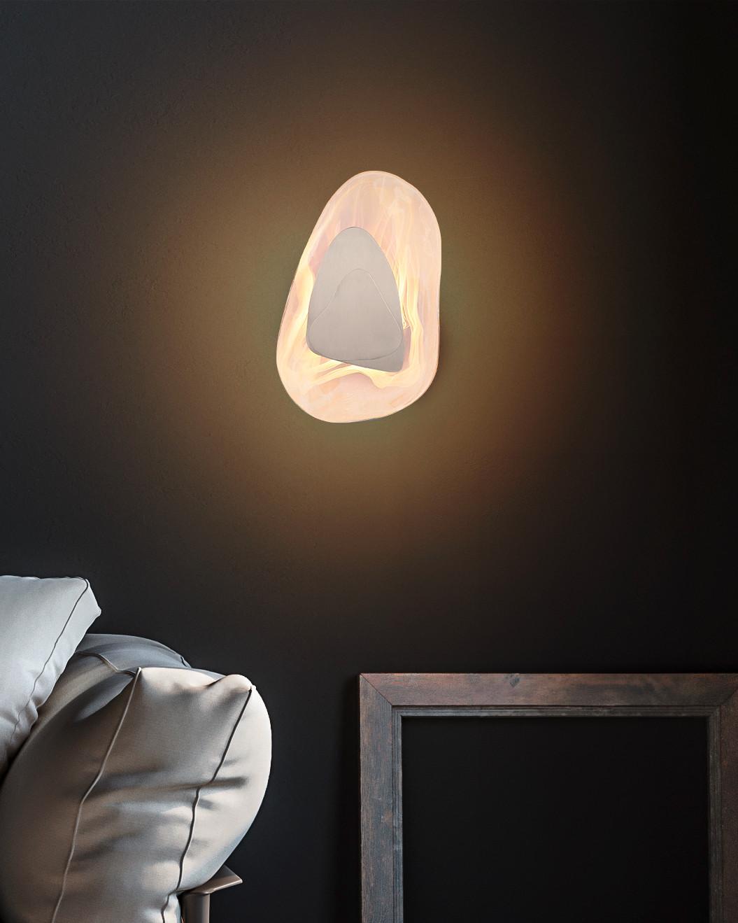 LED-WANDLEUCHTE 78411N DORSEY - Klar/Weiss, Design, Glas/Metall (20,3/31,5cm) - Globo