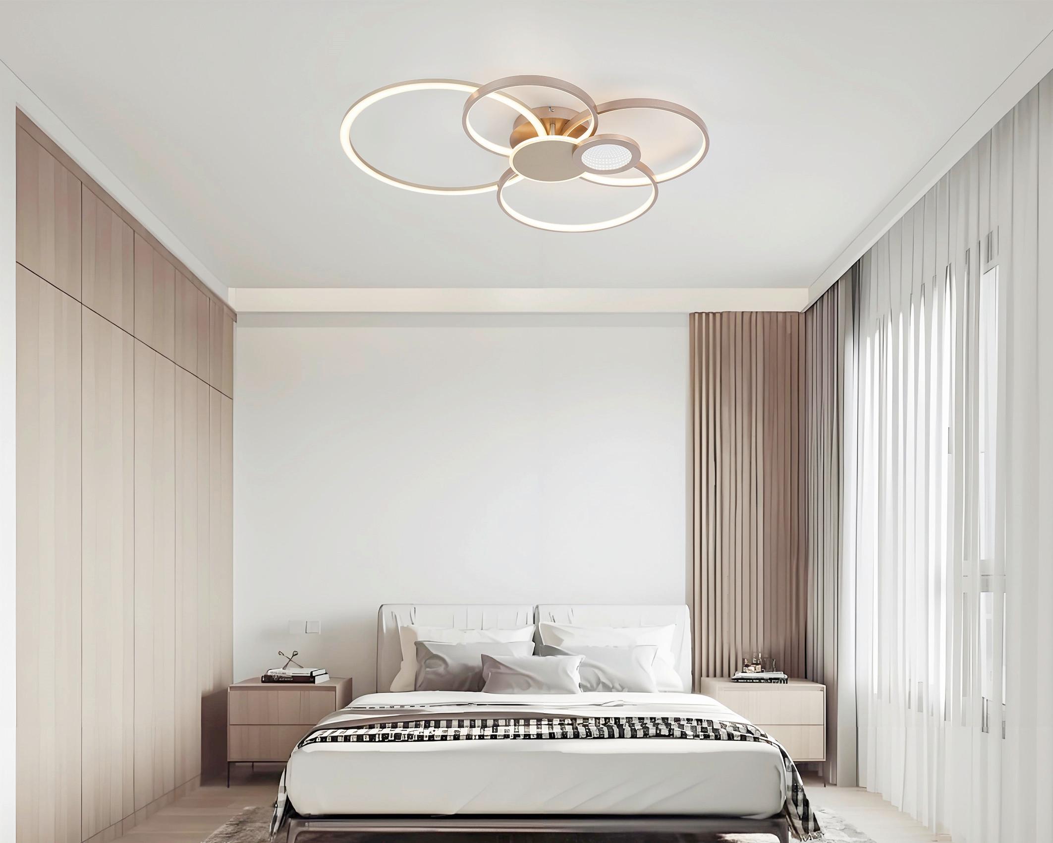 LED-TAKLAMPA GENIAL - cappuccino/champagne, Modern, metall/plast (80/64/9cm) - Mömax