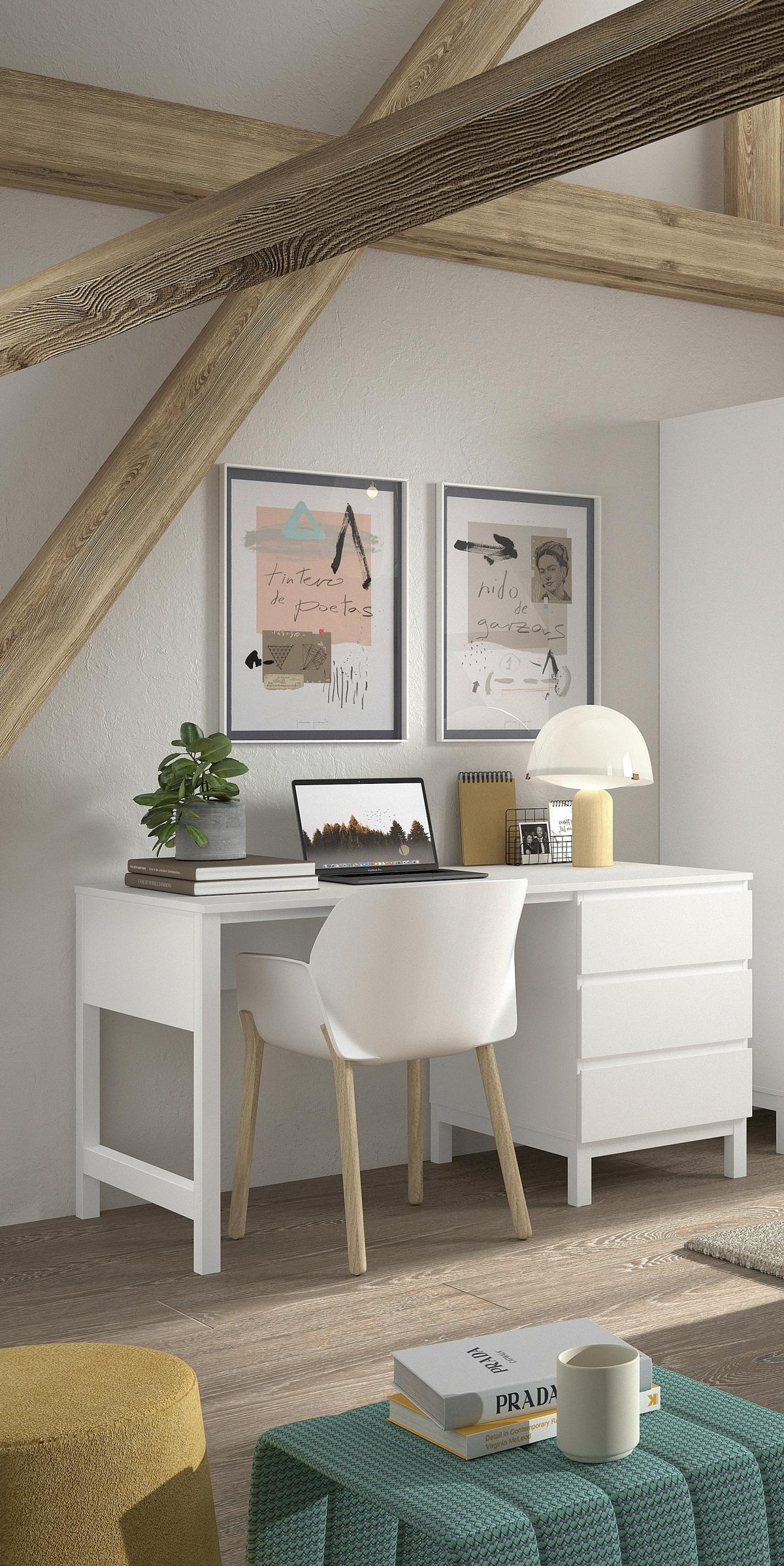 Jugendschreibtisch Eva Weiß - Weiß, MODERN, Holz/Holzwerkstoff (140/75/70cm) - Vipack