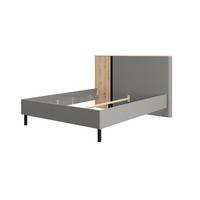 Ágykeret Fejvéggel Sinop - grafitszürke/fekete, Modern, faalapú anyag (160/200cm)