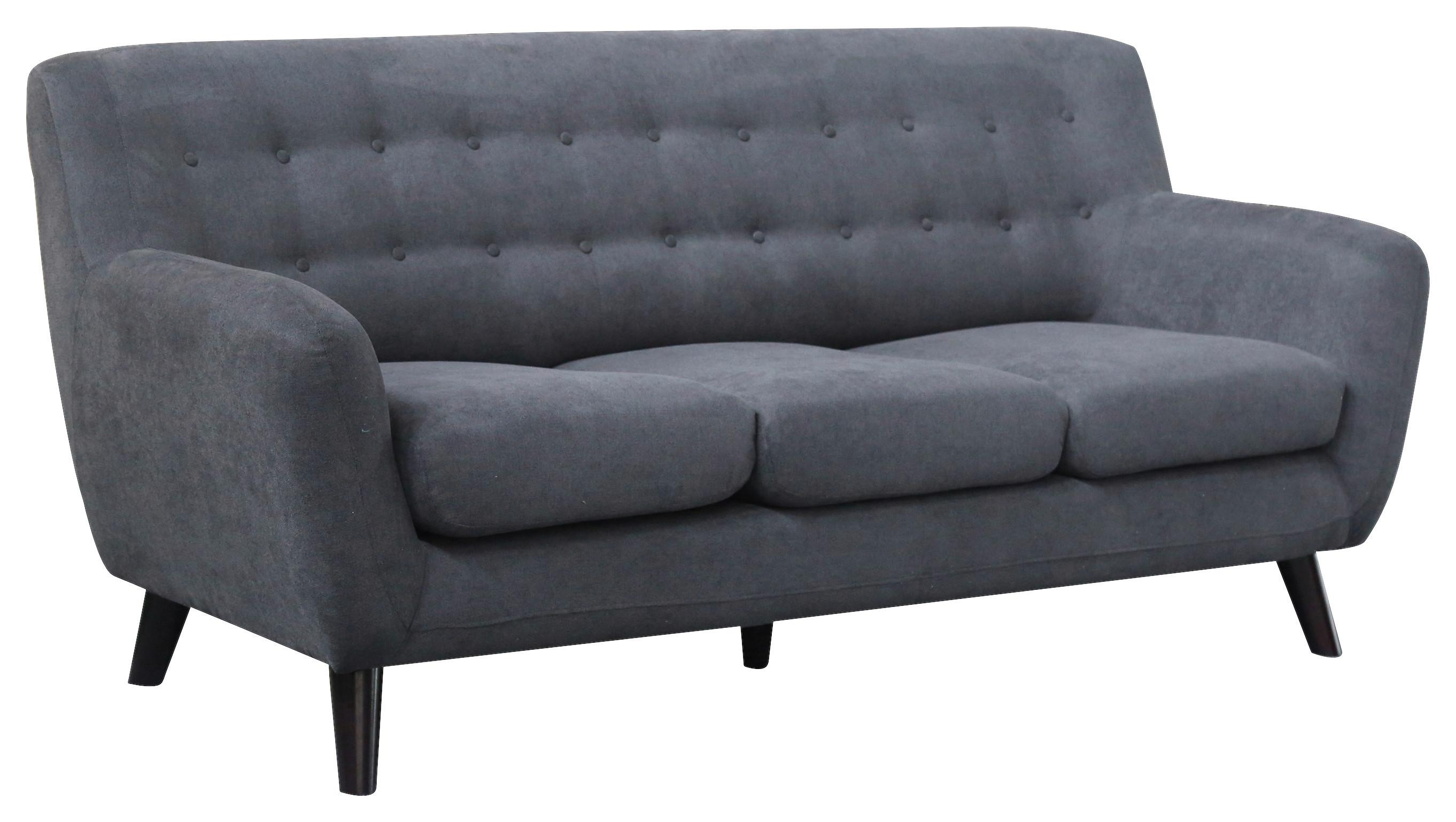 Trosed Monaco, Mikrovlakna, Temno Siva - temno siva/črna, Moderno, tekstil/les (181/82/85cm) - Modern Living